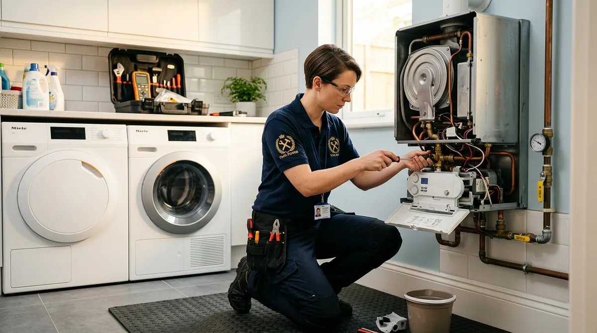 Técnico Tuga Power a efetuar assistência a gás
